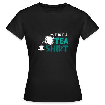 Mon thé rituel du matin - T-shirt Femme - noir - Devant - AI Model Female 172 dark (172cm)