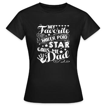 Water Polo Papa Water Polo - T-shirt Femme - noir - Devant - AI Model Female 172 dark (172cm)