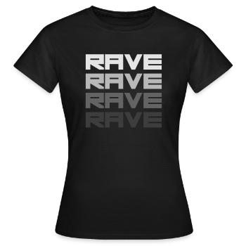 Rave - Frauen T-Shirt - Schwarz - Vorne - AI Model Female 172 dark (172cm)