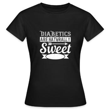 Diabetiker sind von Natur aus süß - Frauen T-Shirt - Schwarz - Vorne - AI Model Female 172 dark (172cm)