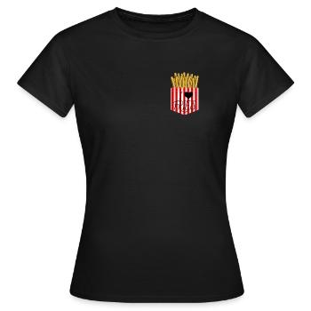 Pomme Pocket - Frauen T-Shirt - Schwarz - Vorne - AI Model Female 172 dark (172cm)