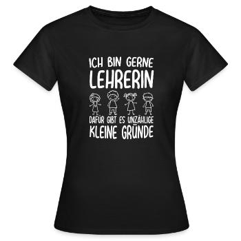Ich bin Lehrerin - Frauen T-Shirt - Schwarz - Vorne - AI Model Female 172 dark (172cm)