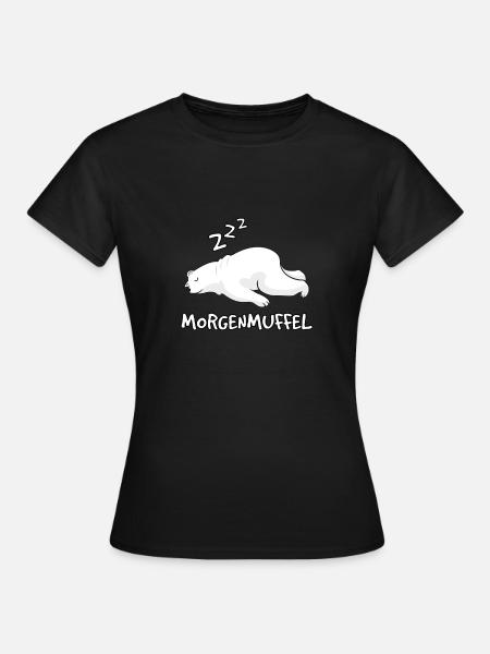 Morning muffle late riser sleepy hat gift - Women's T-Shirt - black