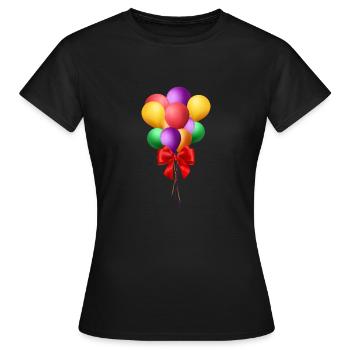des ballons - T-shirt Femme - noir - Devant - AI Model Female 172 dark (172cm)