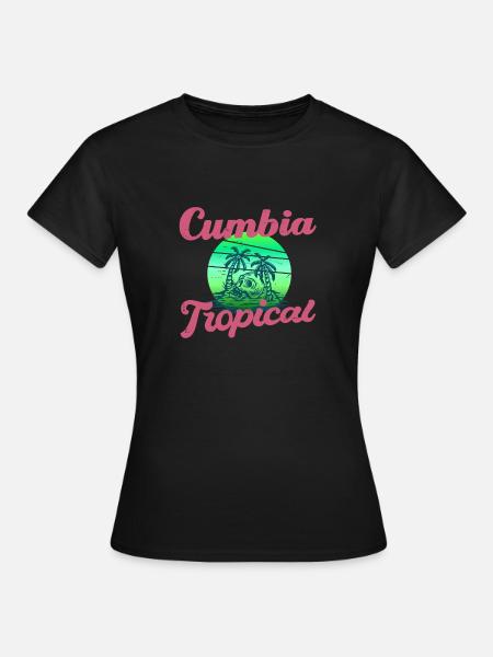 Produkt Cumbia Tropical Slim Fit - T-shirt dam - svart