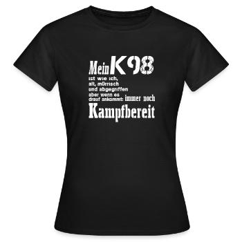 Mein K98 Schuetzenfest - Frauen T-Shirt - Schwarz - Vorne - AI Model Female 172 dark (172cm)