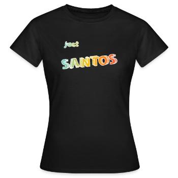 Santos Name - Frauen T-Shirt - Schwarz - Vorne - AI Model Female 172 dark (172cm)