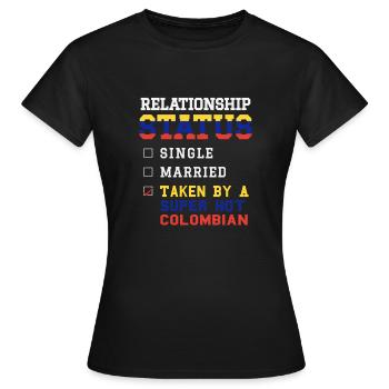 Statut de la relation prise Colombien super chaud - T-shirt Femme - noir - Devant - AI Model Female 172 dark (172cm)