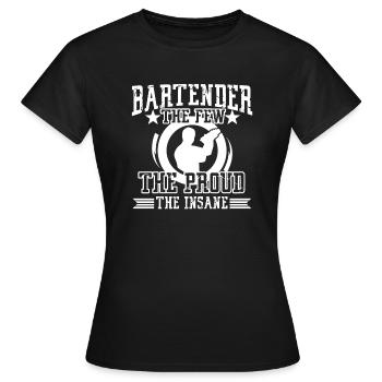 Barkeeper Stolzer Barkeeper - Frauen T-Shirt - Schwarz - Vorne - AI Model Female 172 dark (172cm)