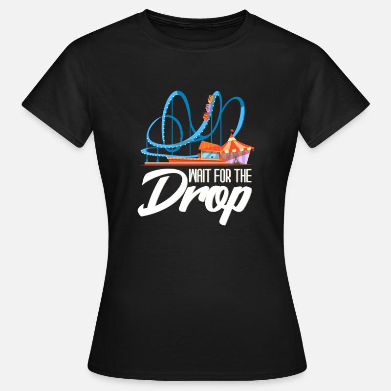 Achterbahn Roller Coaster Freizeitpark Rollercoast - Frauen T-Shirt - Schwarz