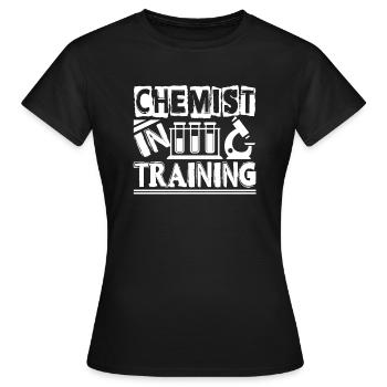 Chimiste chimiste en formation - T-shirt Femme - noir - Devant - AI Model Female 172 dark (172cm)