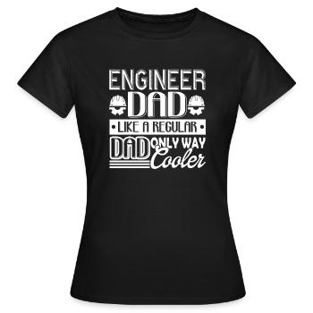 Ingénieur Ingénieur Papa - T-shirt Femme - noir - Devant - AI Model Female 172 dark (172cm)