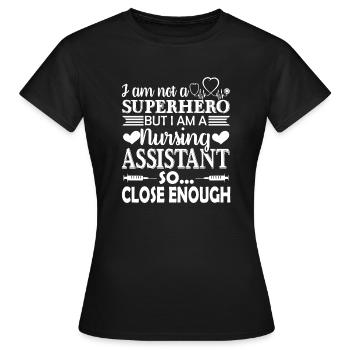 Nursing Assistant Nursing Assistant Job - Women's T-Shirt - black - Front - AI Model Female 172 dark (172cm)