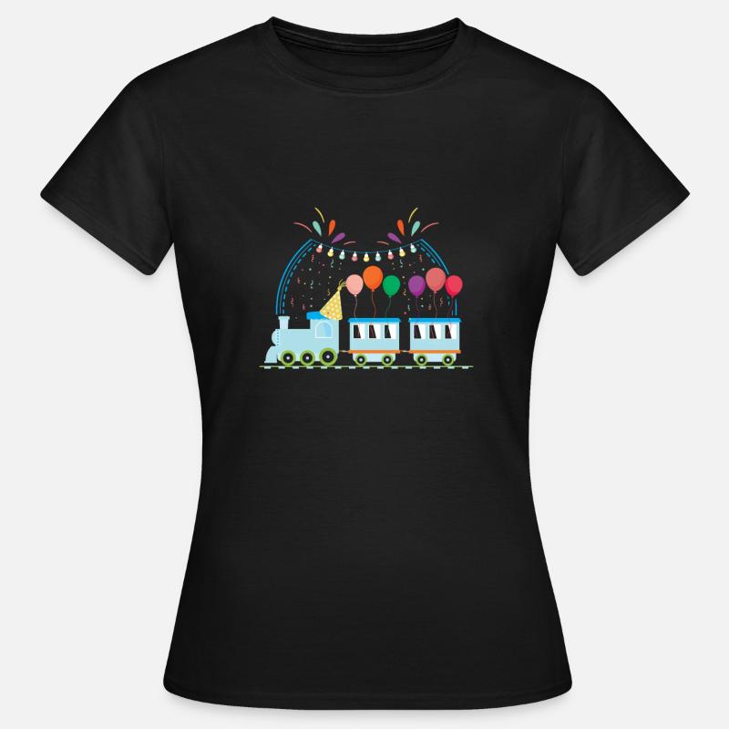Train driver kids design - Women's T-Shirt - black