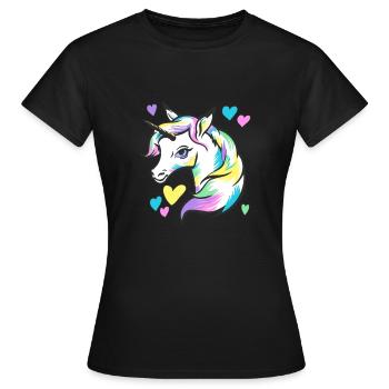 Marshmallow Unicorn - Women's T-Shirt - black - Front - AI Model Female 172 dark (172cm)