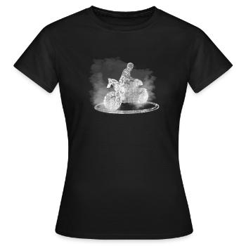 Motorrad Burnout burn burnen Bike Streetfighter - Frauen T-Shirt - Schwarz - Vorne - AI Model Female 172 dark (172cm)