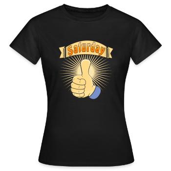 Thumb Saturday - T-shirt Femme - noir - Devant - AI Model Female 172 dark (172cm)