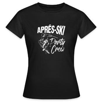 Apres Ski Aprés Ski Skihütte Piste - Frauen T-Shirt - Schwarz - Vorne - AI Model Female 172 dark (172cm)