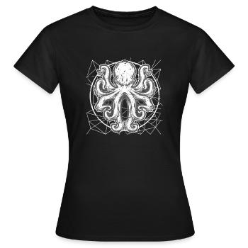 Krake Märchen - Frauen T-Shirt - Schwarz - Vorne - AI Model Female 172 dark (172cm)