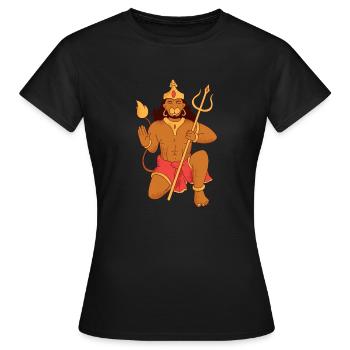 lord hanuman - Frauen T-Shirt - Schwarz - Vorne - AI Model Female 172 dark (172cm)
