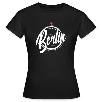 Conception de fan de football de Berlin pour les Berlinois - T-shirt Femme - noir - Devant - AI Model Female 172 dark (172cm)
