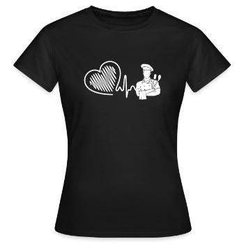 Battement de coeur - T-shirt Femme - noir - Devant - AI Model Female 172 dark (172cm)