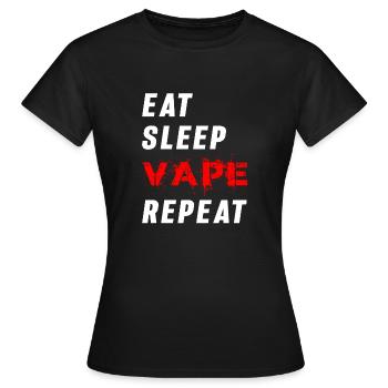 Vaping Dampfen Vape Vaper E Zigarette Drip Dampfer - Frauen T-Shirt - Schwarz - Vorne - AI Model Female 172 dark (172cm)