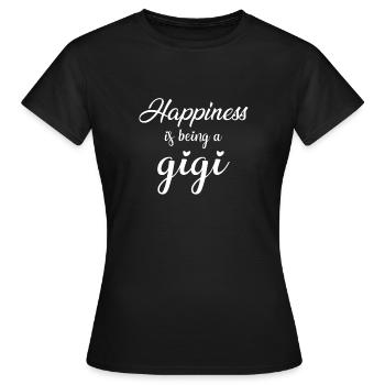 Glück ist Gigi, Gigi, Geschenk für Gigi, Bl - Frauen T-Shirt - Schwarz - Vorne - AI Model Female 172 dark (172cm)