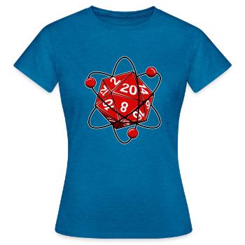 cube - Women's T-Shirt - antique blue sapphire heather - Front - AI Model Female 172 dark (172cm)