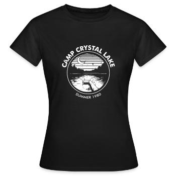 Camp Crystal Lake | Été 1980 | Film d'horreur - T-shirt Femme - noir - Devant - AI Model Female 172 dark (172cm)