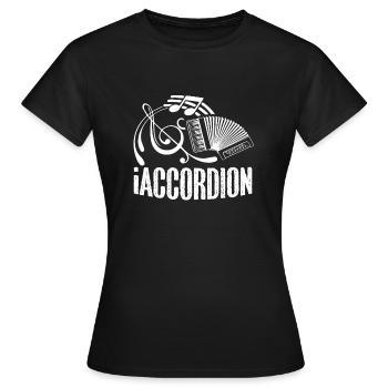 Accordéon Accordéon drôle - T-shirt Femme - noir - Devant - AI Model Female 172 dark (172cm)