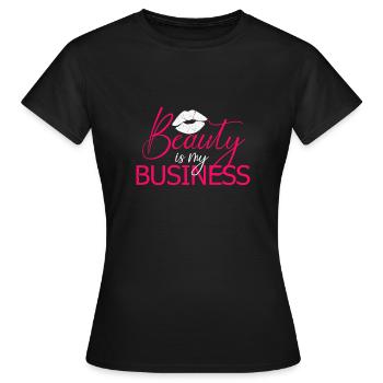 La beauté est mon entreprise Maquilleur Styliste - T-shirt Femme - noir - Devant - AI Model Female 172 dark (172cm)