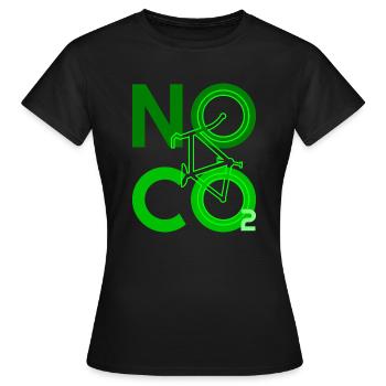 No Co2 bike carbon dioxide - Women's T-Shirt - black - Front - AI Model Female 172 dark (172cm)