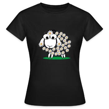 Schaf und schlafshirt Wolle Geschenk Lamm Tier - Frauen T-Shirt - Schwarz - Vorne - AI Model Female 172 dark (172cm)
