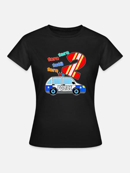 PolizeiAuto 2 - Frauen T-Shirt - Schwarz