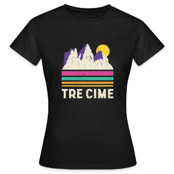 Drei Zinnen - Tre Cime Dolomiten - Frauen T-Shirt - Schwarz - Vorne - AI Model Female 172 dark (172cm)