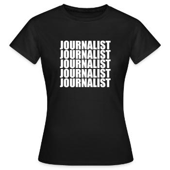 Journalist - Frauen T-Shirt - Schwarz - Vorne - AI Model Female 172 dark (172cm)