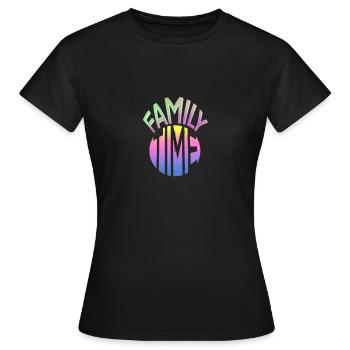 Zeit für die Familie - Frauen T-Shirt - Schwarz - Vorne - AI Model Female 172 dark (172cm)