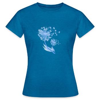 Pissenlit - T-shirt Femme - bleu saphir antique chiné - Devant - AI Model Female 172 dark (172cm)