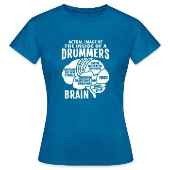 Drum Drummer Drum Drummer - Women's T-Shirt - antique blue sapphire heather - Front - AI Model Female 172 dark (172cm)