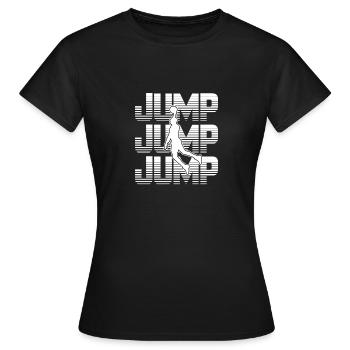 Jump jump jump basketball design - Women's T-Shirt - black - Front - AI Model Female 172 dark (172cm)