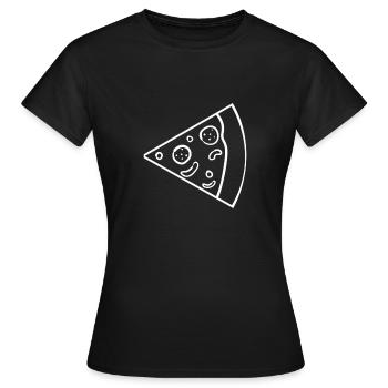 Partnerlook Couple Partner Paar Pärchen Pizza - Frauen T-Shirt - Schwarz - Vorne - AI Model Female 172 dark (172cm)