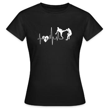 Kickboxing Kickboxing Heartbeat - T-shirt Femme - noir - Devant - AI Model Female 172 dark (172cm)
