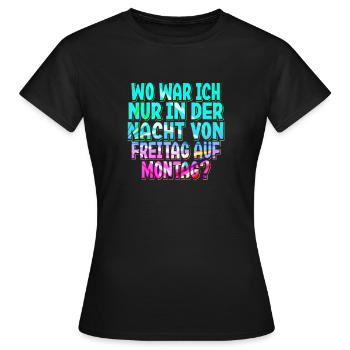 Techno Rave EDM Electronic Dubstep D&B - Frauen T-Shirt - Schwarz - Vorne - AI Model Female 172 dark (172cm)