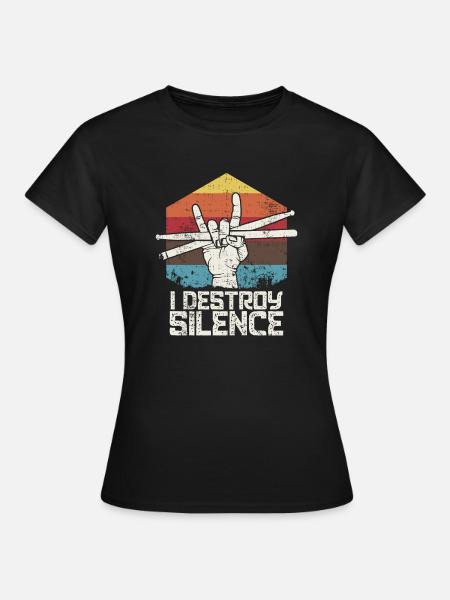 Conception drôle de batteur | Percussion cadeau musicien - T-shirt Femme - noir