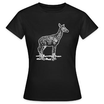 Okapi Okapi Floral Pattern - Women's T-Shirt - black - Front - AI Model Female 172 dark (172cm)