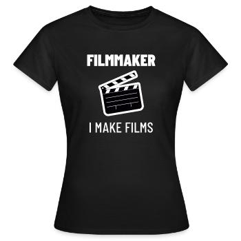 Cinéaste Vidéaste Cinéaste Cinéma TV Cadeau - T-shirt Femme - noir - Devant - AI Model Female 172 dark (172cm)