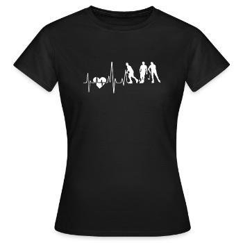Roller hockey Roller hockey Heartbeat - T-shirt Femme - noir - Devant - AI Model Female 172 dark (172cm)