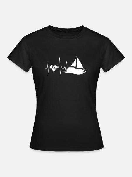 Sailing Sailing Heartbeat - Women's T-Shirt - black