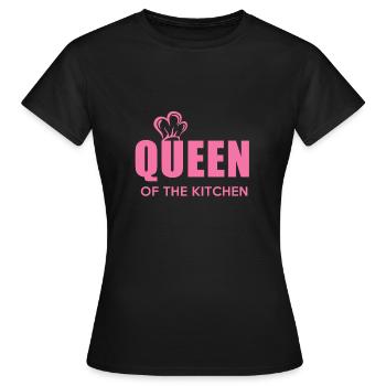 Königin der Küche, Koch, Gastronomie - Frauen T-Shirt - Schwarz - Vorne - AI Model Female 172 dark (172cm)